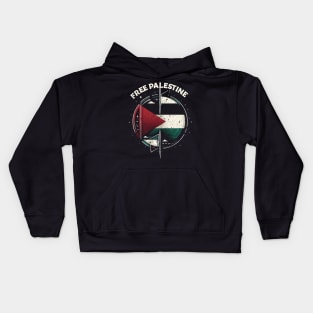 Free Palestine // Retro Palestine flag Kids Hoodie